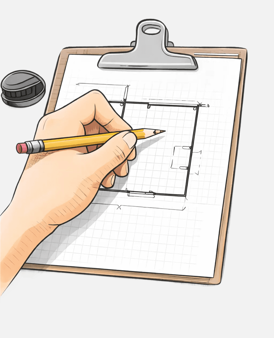 photo - hand sketching